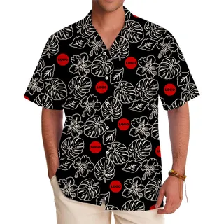 [Live Preview] Custom Tropical All Over Print Logo Hawaiian Shirt
