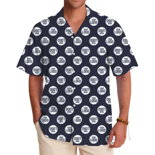 No Minimum Custom Logo Hawaiian Shirt With Preview