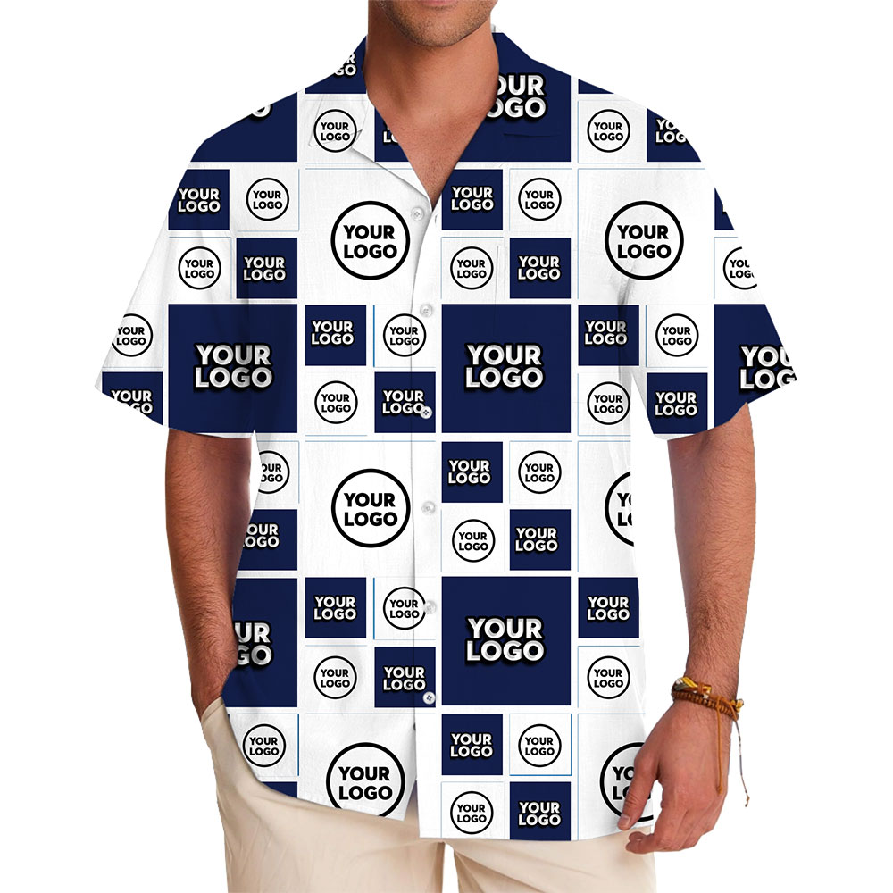 Eye-Catching Grid Hawaiian Shirt for Corporate Events - variant image 1