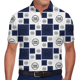 [Live Preview] Geometric Custom Polo Shirt for Events and Promotions