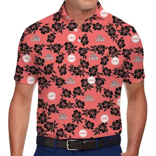 Customizable Polo Shirt with Unique Floral Pattern