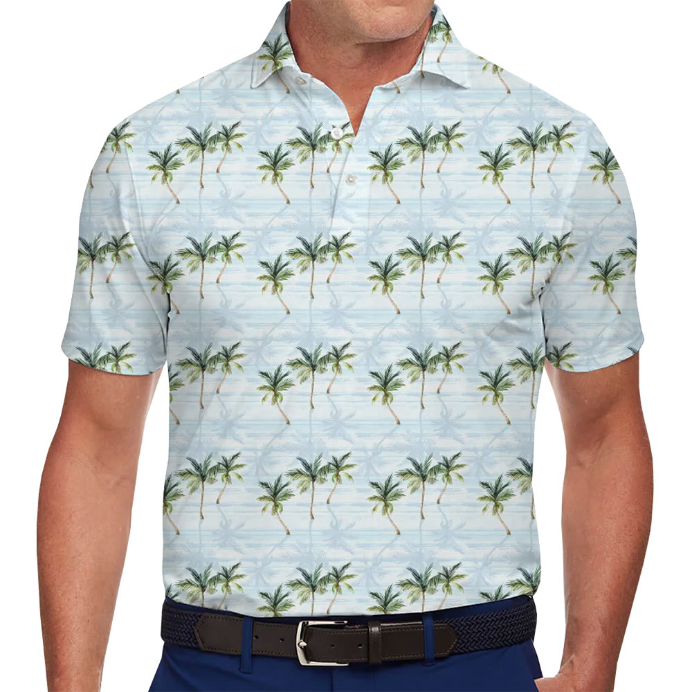Fresh Palm Tree Polo Shirt Tropical Theme - variant image 1