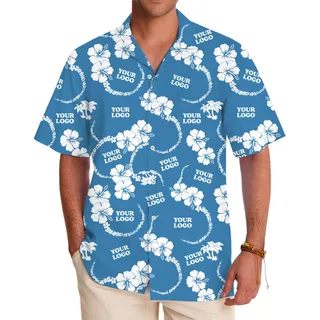 Tropical Floral Button-Up Shirt With Live Preview