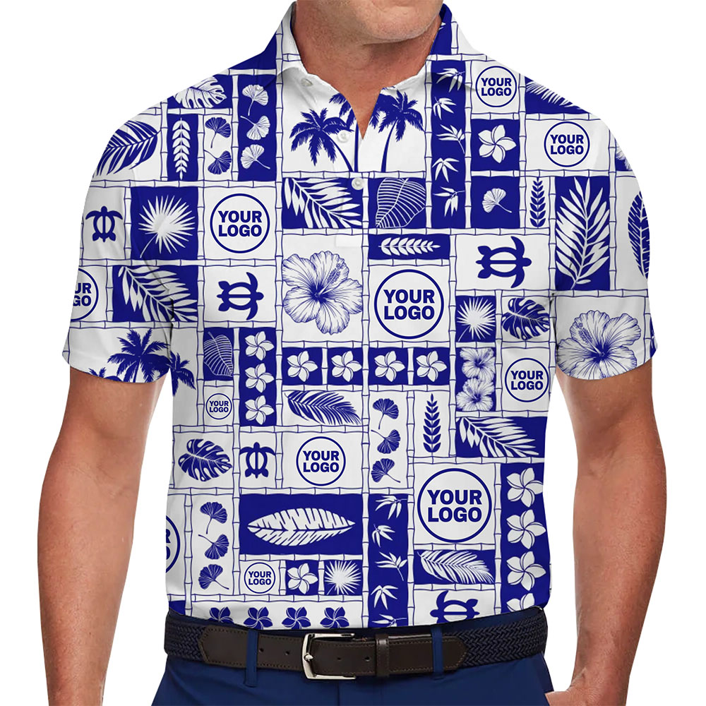Personalized Tropical Polo Shirt With Business Logo Live Preview - variant image 1