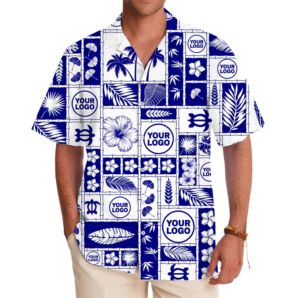 [Live Preview] Customize Logo Hawaiian Shirt With Island Design - variant image 1