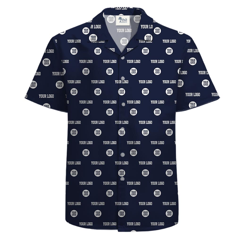 All Over Print Corporate Logo Hawaiian Shirt With Preview