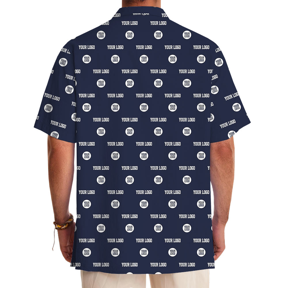 All Over Print Corporate Logo Hawaiian Shirt With Preview