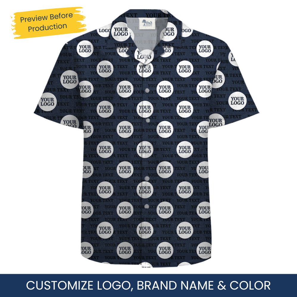Personalized Company Logo And Brand Name Button Up Shirt