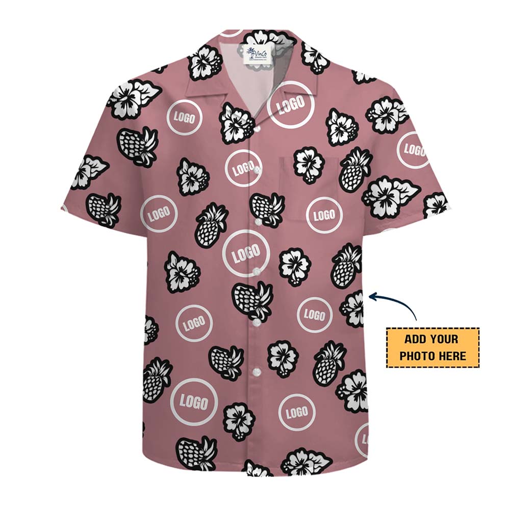 Pink Pineapple Hawaiian Shirt With Custom Logo