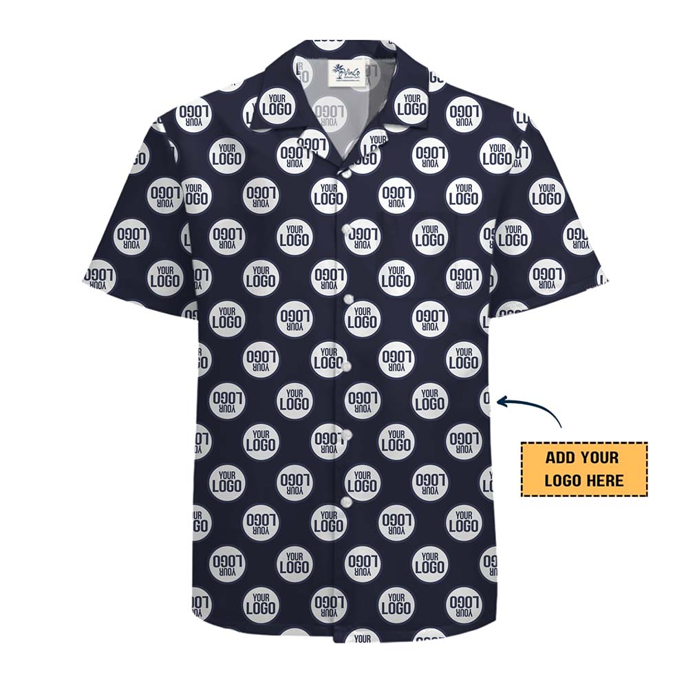 No Minimum Custom Logo Hawaiian Shirt With Preview