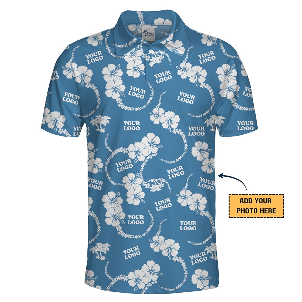 [Live Preview] Personalized Tropical Floral Polo Shirt