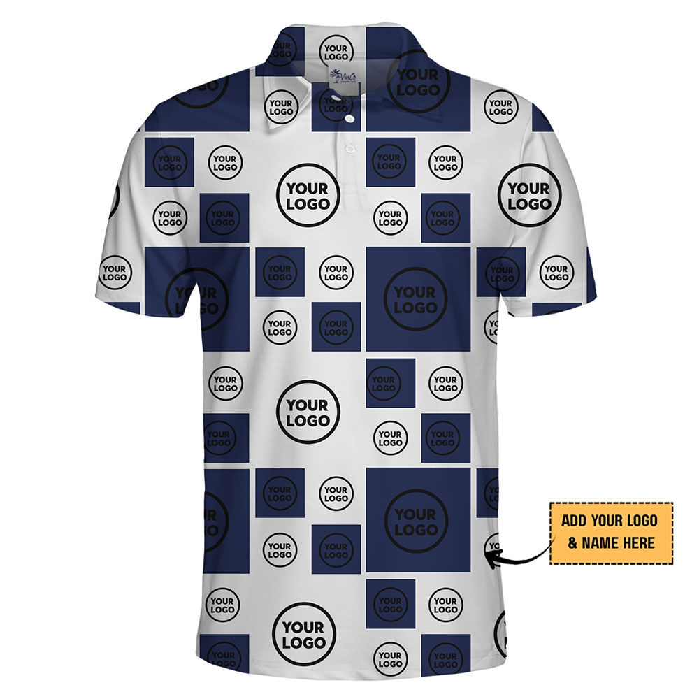 [Live Preview] Geometric Custom Polo Shirt for Events and Promotions