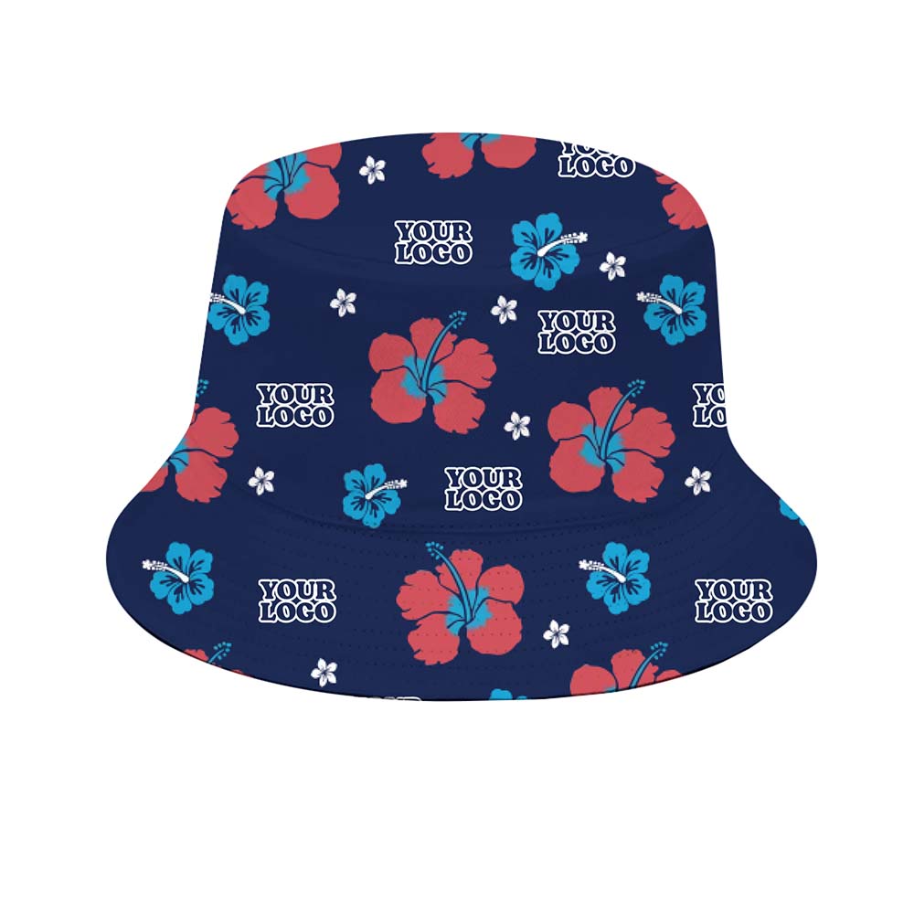 No Minimum Custom Logo Tropical Bucket Hat