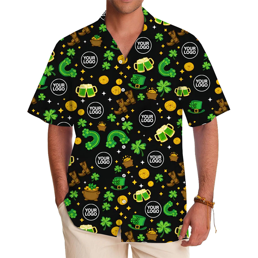 [Live Preview] Custom Logo St. Patrick's Day Hawaiian Shirt - variant image 1