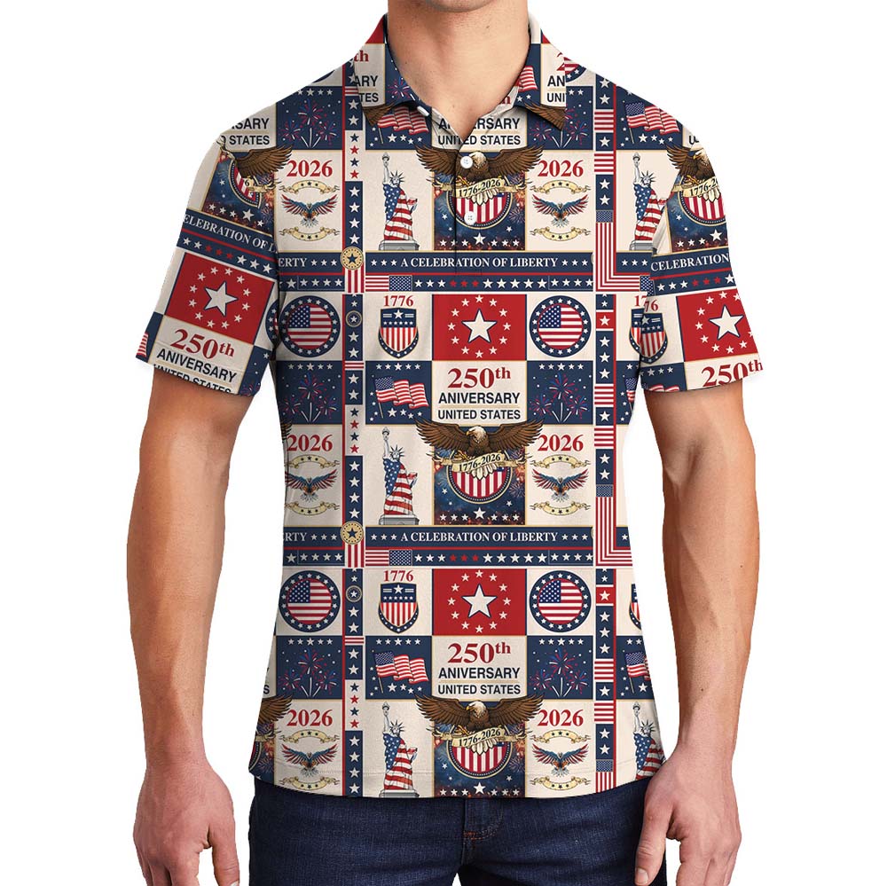 America United 1776–2026 Collared Polo Shirt - variant image 1