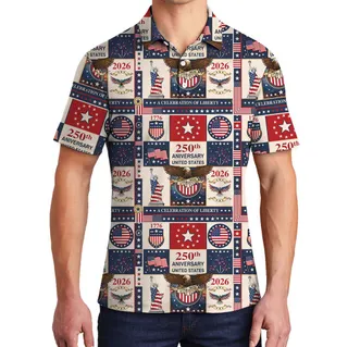 America United 1776–2026 Collared Polo Shirt