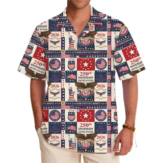 250 Years United Patriotic Button Up Shirt