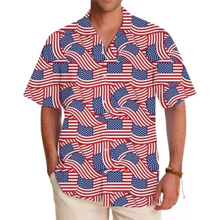 Patriotic American Flag Shirt Plus Size Available