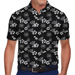 [Live Preview] Custom Logo Summer Floral Polo for Events