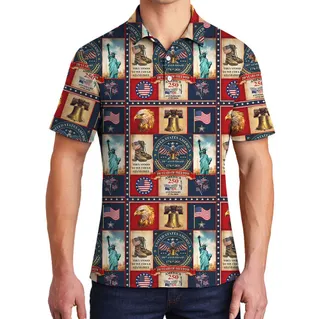 The 250 Years United Patriotic Collared Polo Shirt
