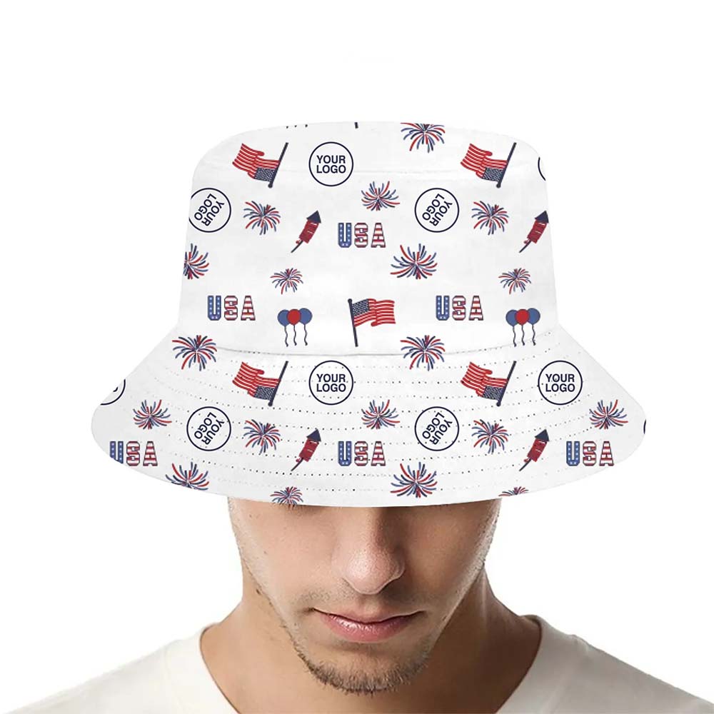Red White Blue Company Party Bucket Hat - variant image 1