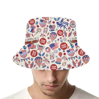 Custom 4th of July Company Matching Bucket Hat