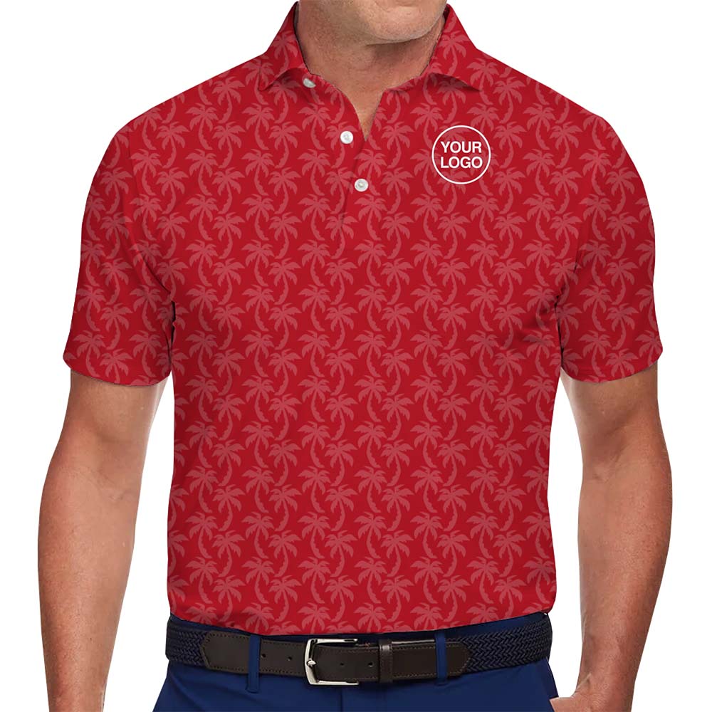 Custom Coconut Tree Hawaiian Polo Shirt With Logo - variant image 1