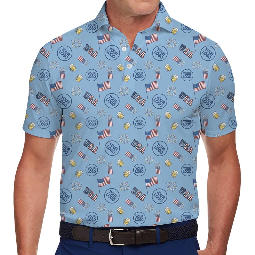 Personalized 4th of July Polo Shirt with Live Preview - variant image 1