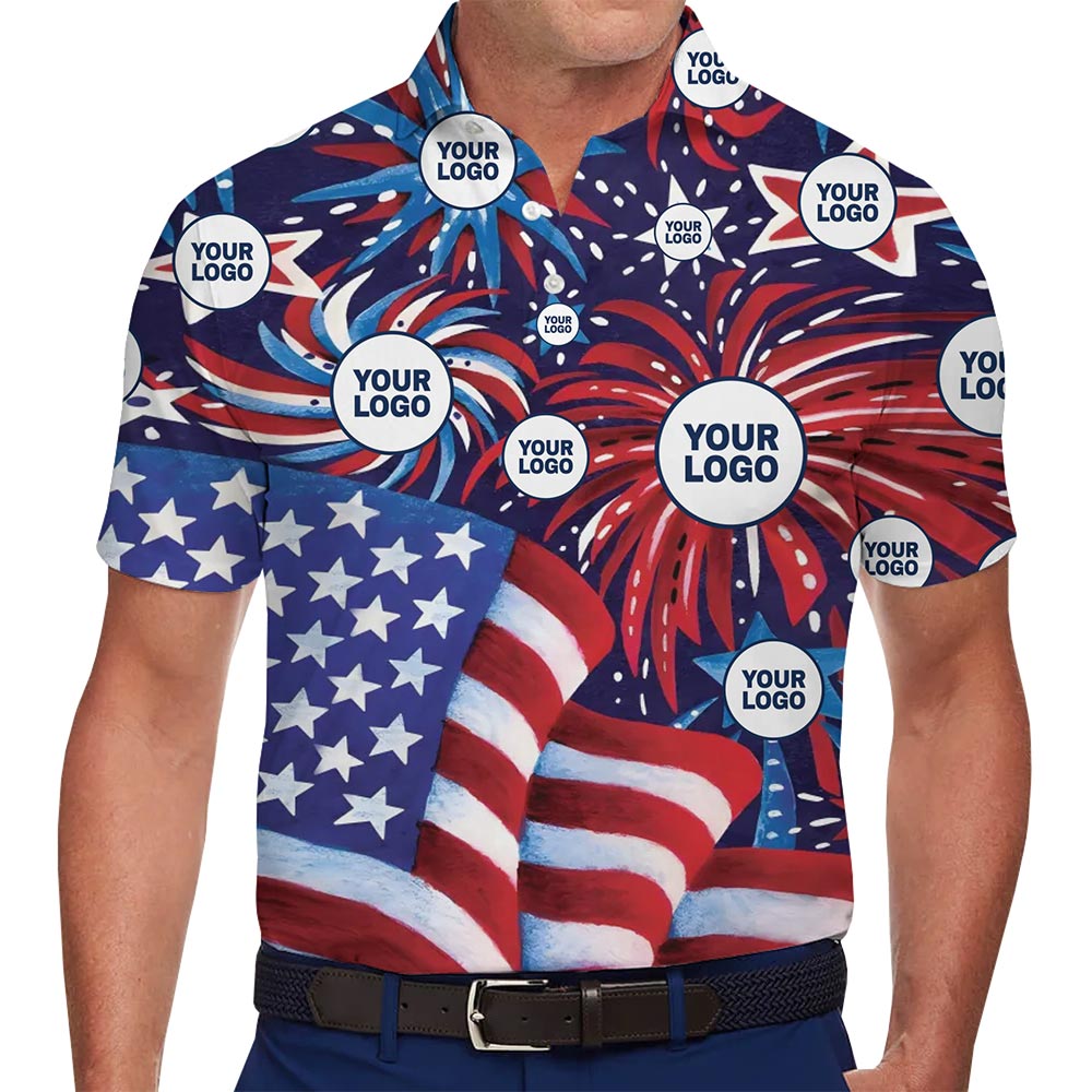 [Live Preview] Custom Logo 4th of July Polo Shirt - variant image 1