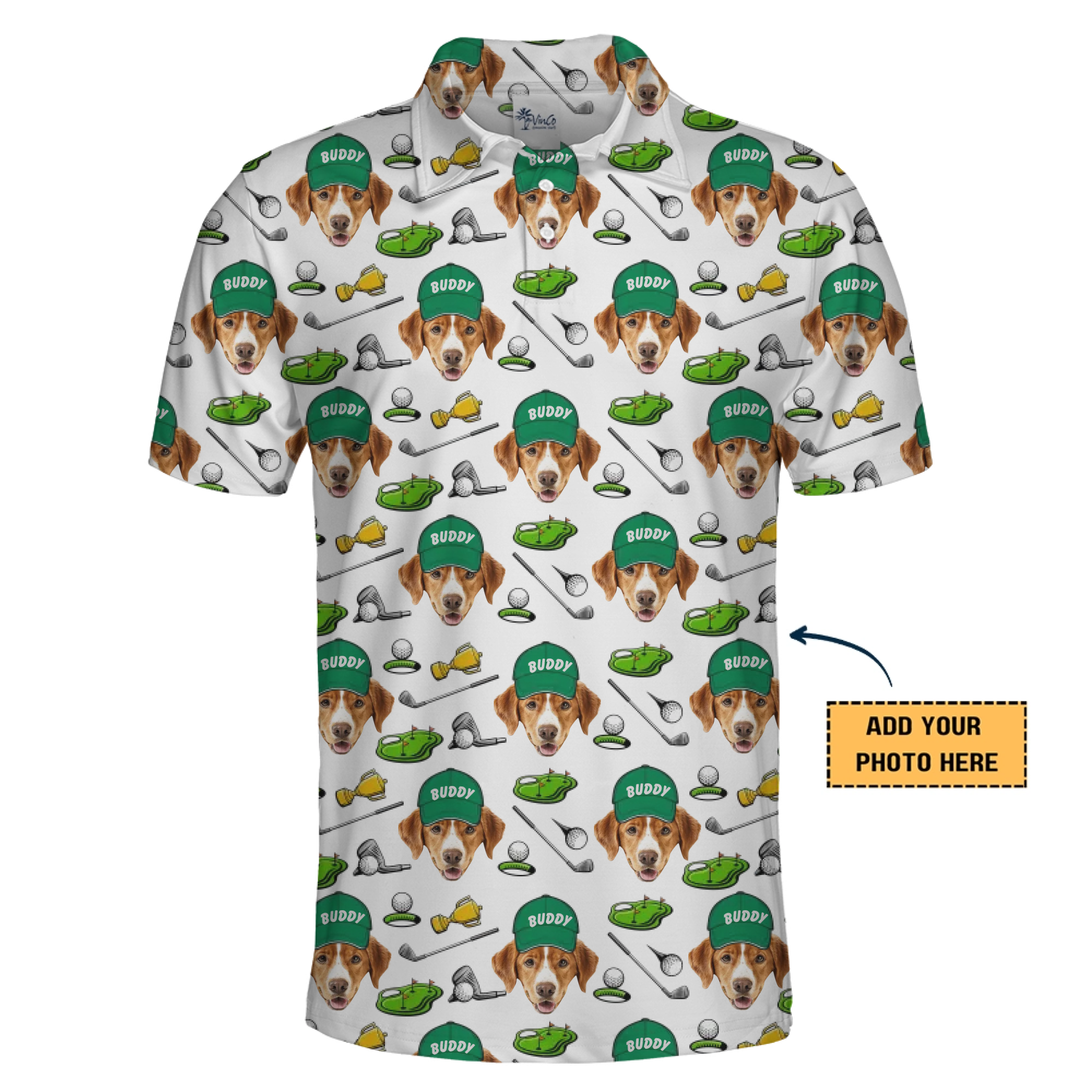Personalized Golf Shirt with Your Dog’s Photo and Instant Preview - variant image 1