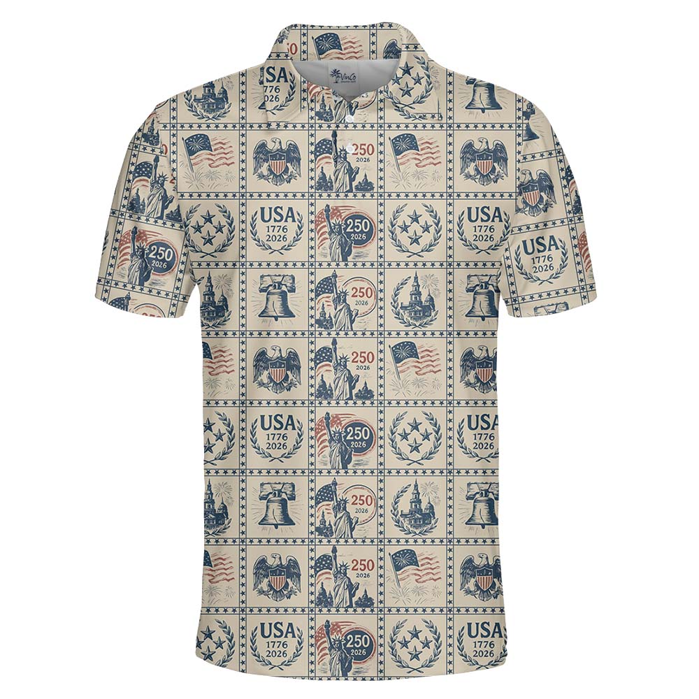 The Freedom Legacy 1776 2026 Polo Golf Shirt