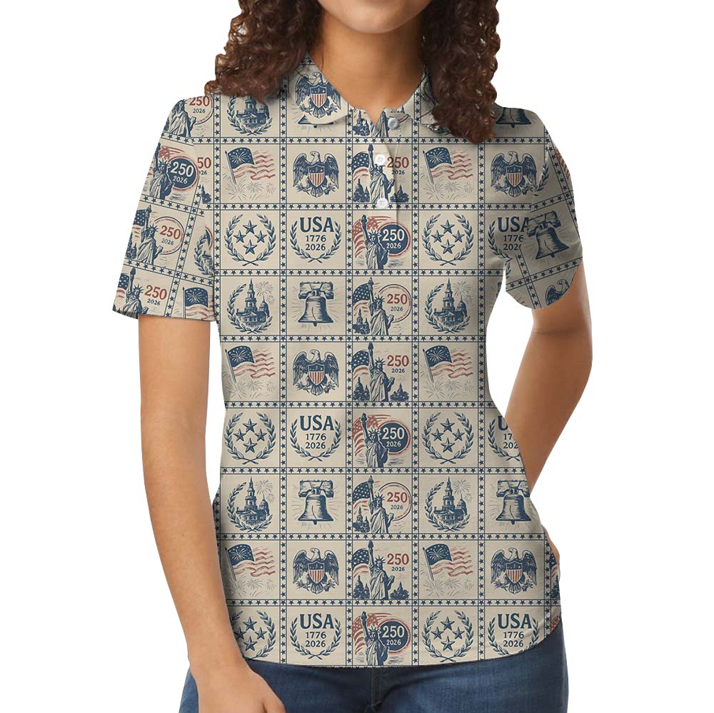 The Freedom Legacy 1776 2026 Polo Golf Shirt
