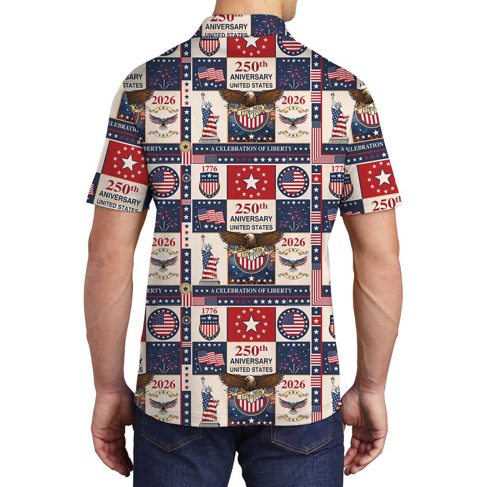 America United 1776–2026 Collared Polo Shirt