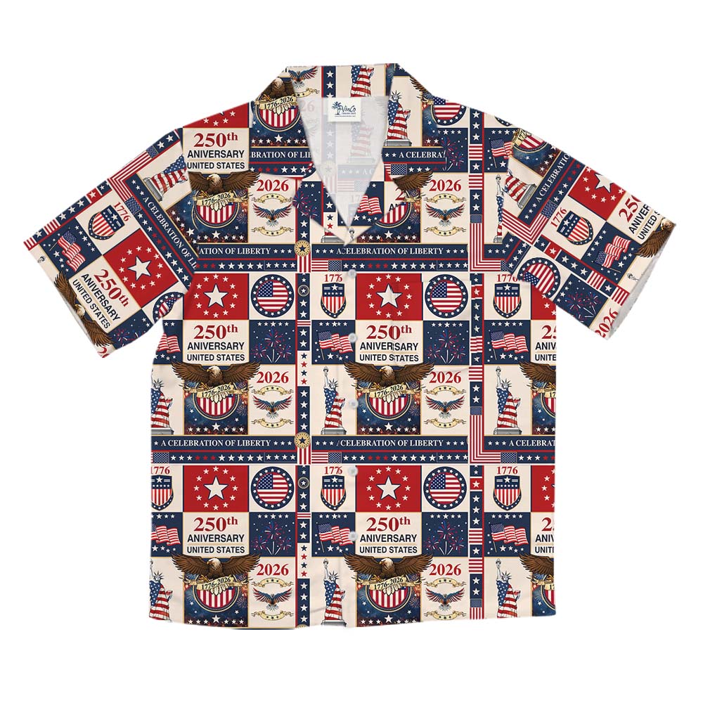 250 Years United Patriotic Button Up Shirt