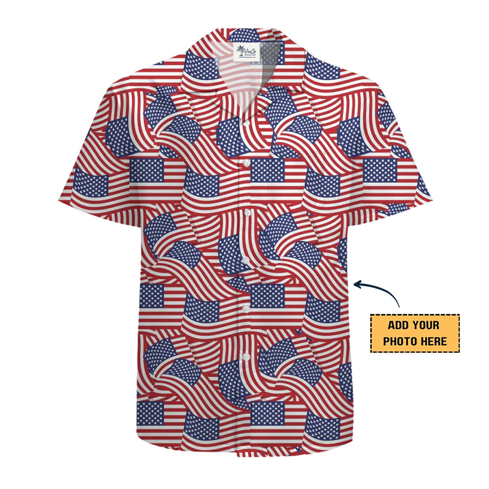 Patriotic American Flag Shirt Plus Size Available