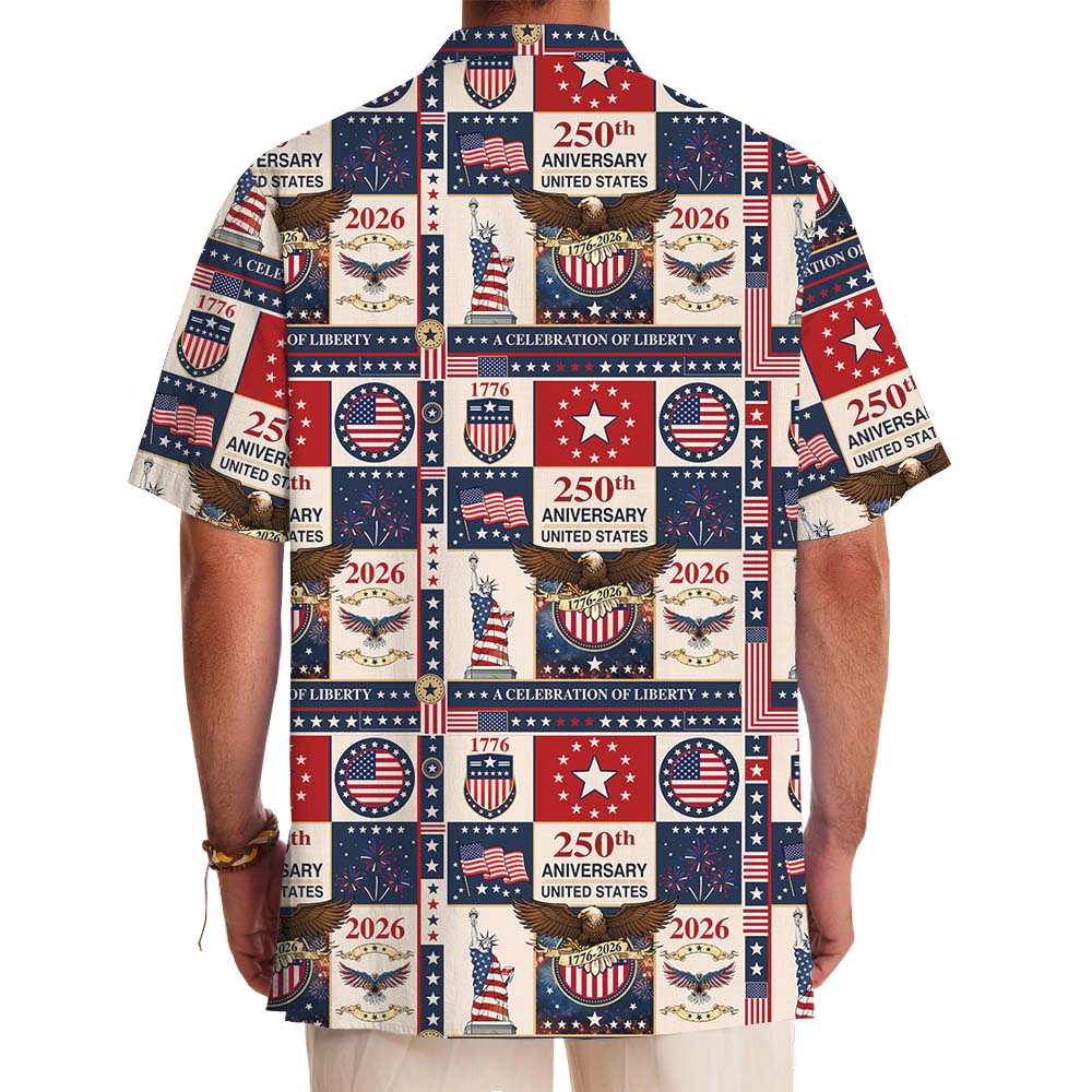 250 Years United Patriotic Button Up Shirt