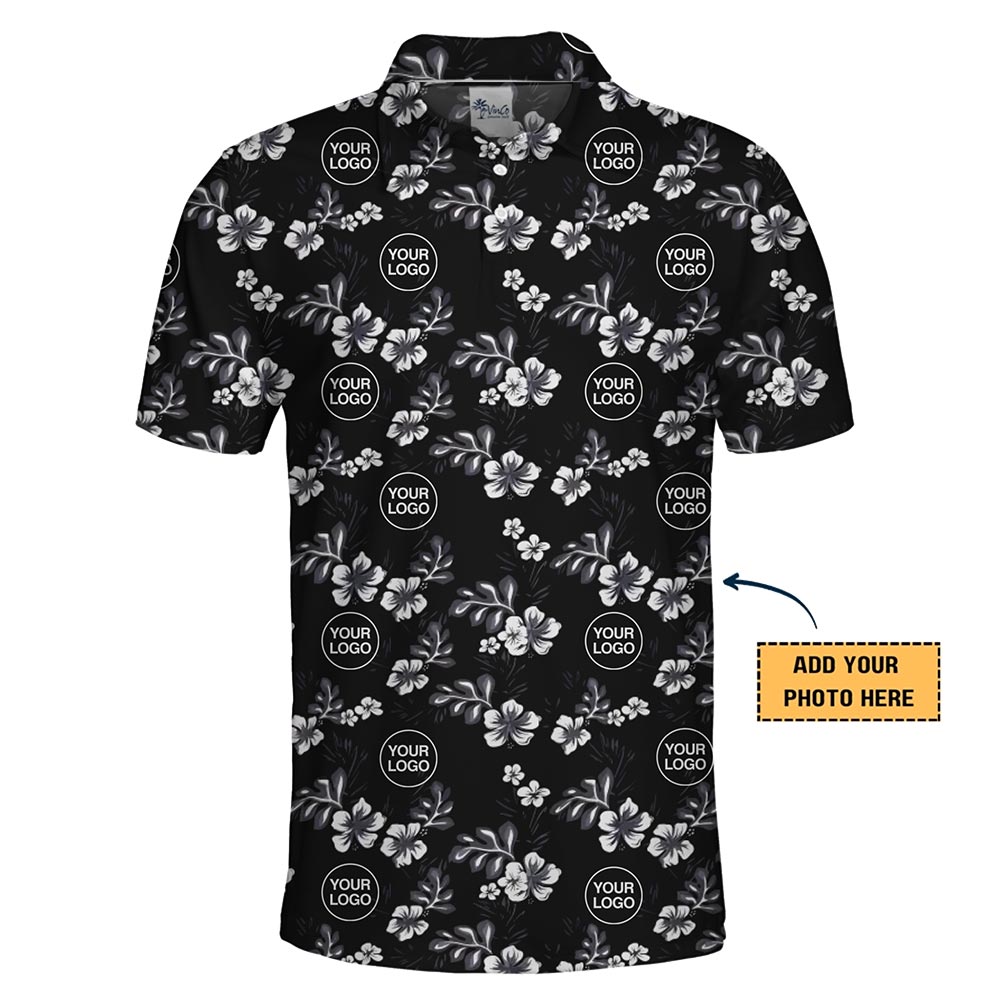 [Live Preview] Custom Logo Summer Floral Polo for Events