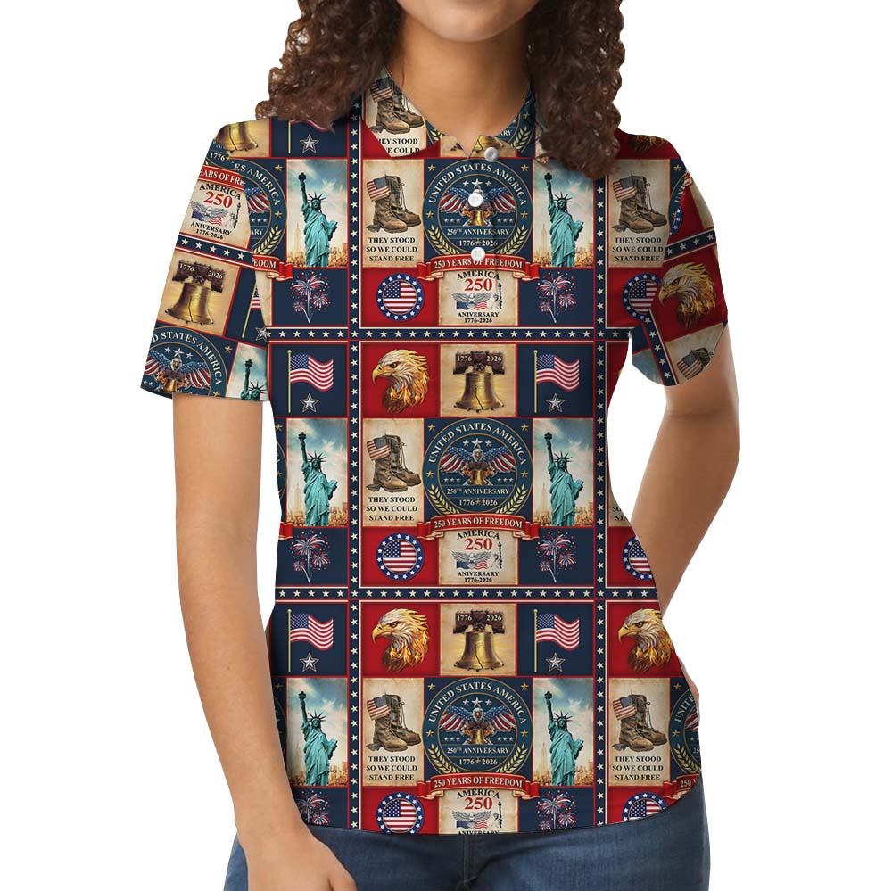 The 250 Years United Patriotic Collared Polo Shirt