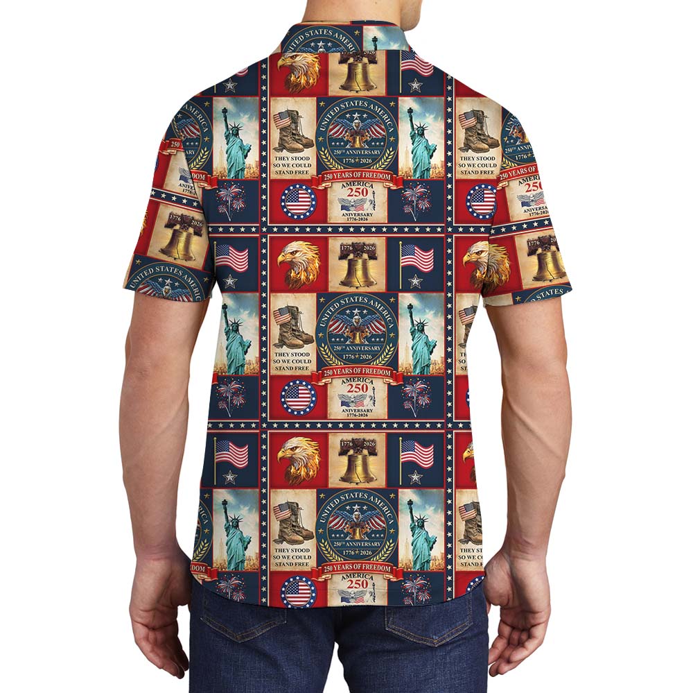 The 250 Years United Patriotic Collared Polo Shirt