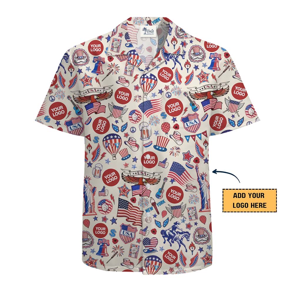 America 250 Celebration Hawaiian Shirt With Custom Logo
