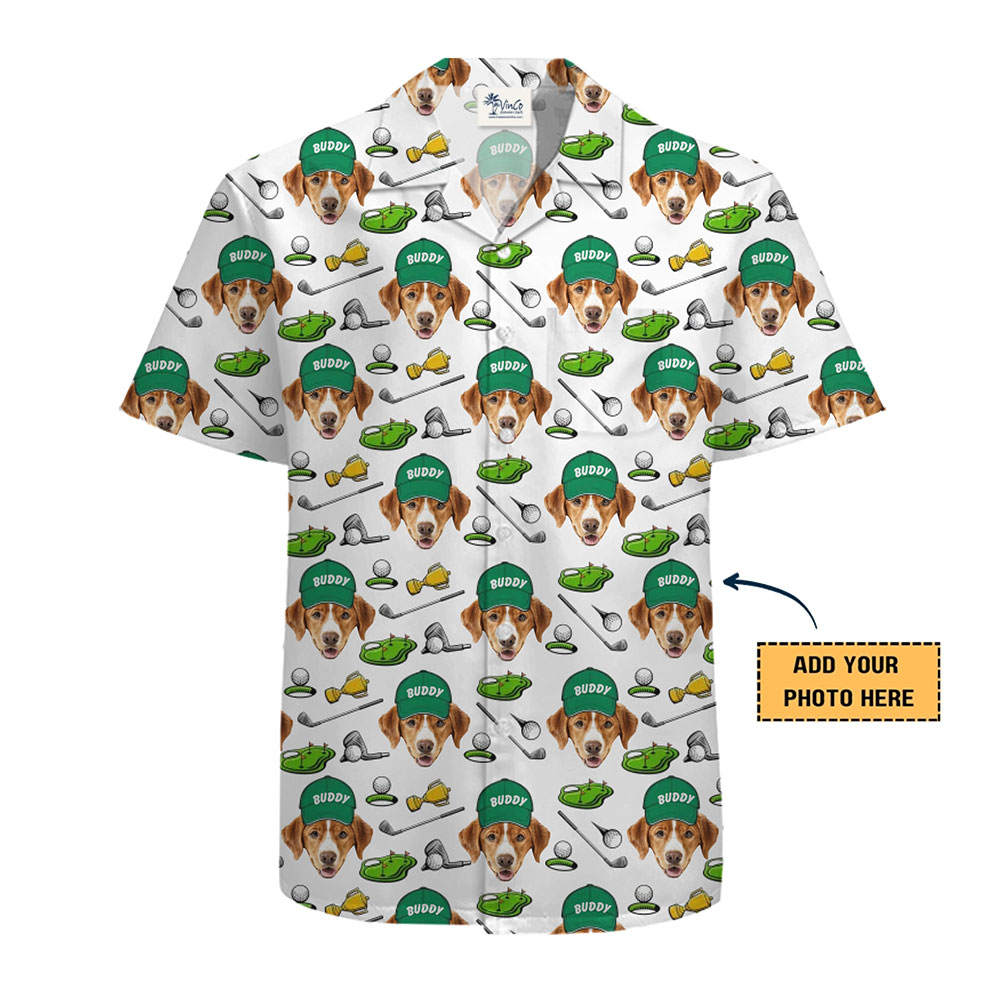 [Live Preview] Custom Hawaiian Golf Shirt with Your Dog’s Face For Everyone