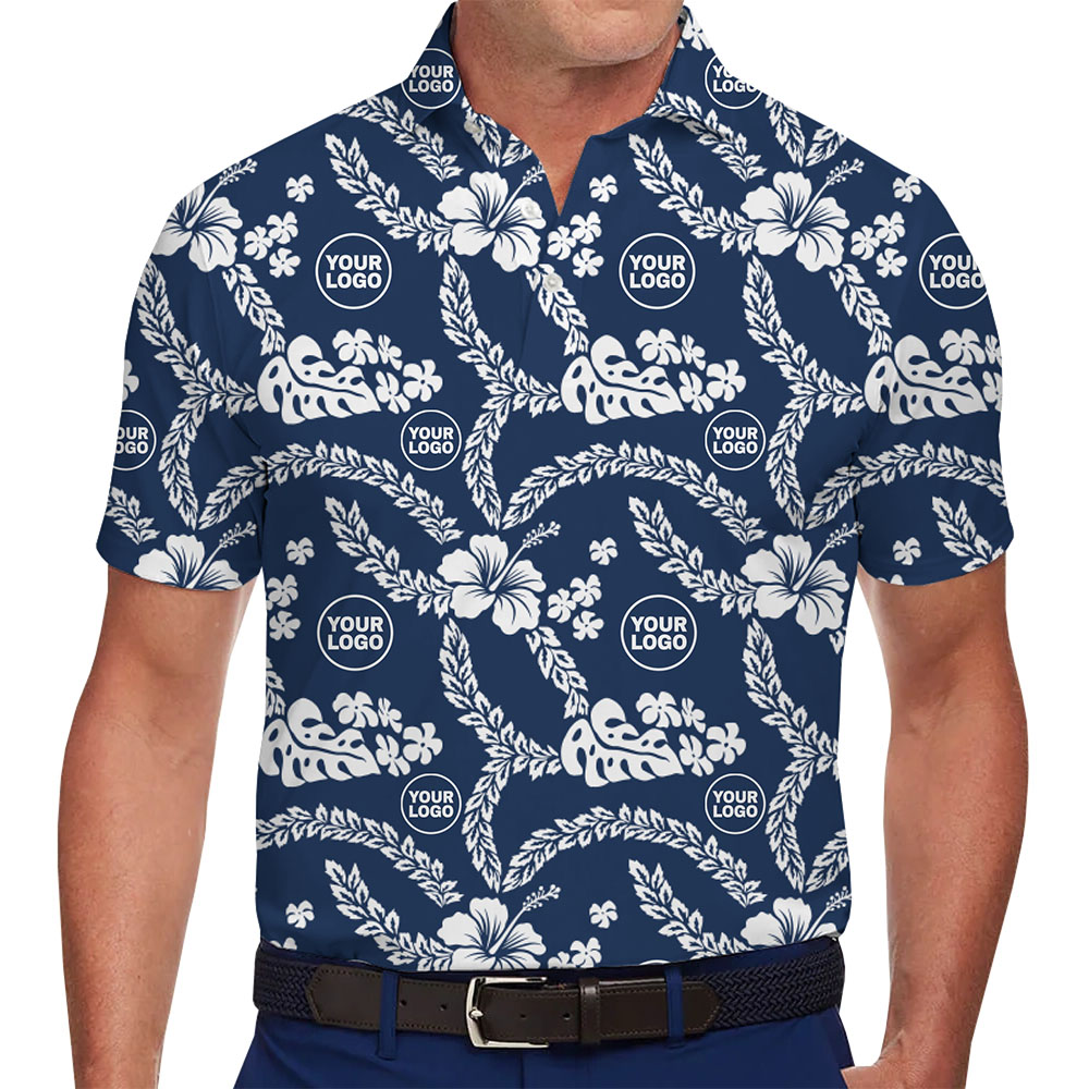 [Live Preview] Custom Company Logo Tropical Polo Shirt - variant image 1