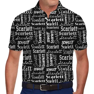 [Live Preview] Personalized Name Polo Shirt All Over Print