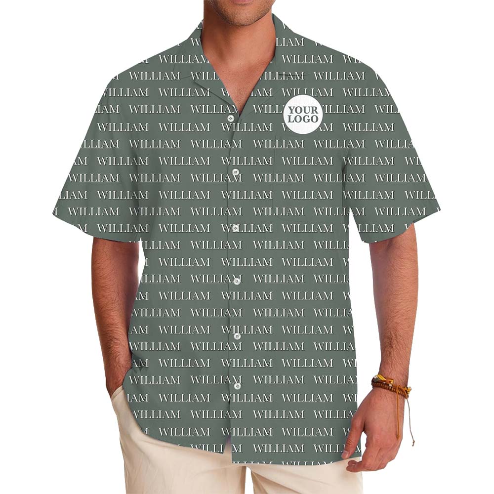 All Over Print Hawaiian Shirt With Instant Custom Name And Logo - variant image 1