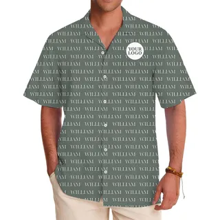 All Over Print Hawaiian Shirt With Instant Custom Name And Logo