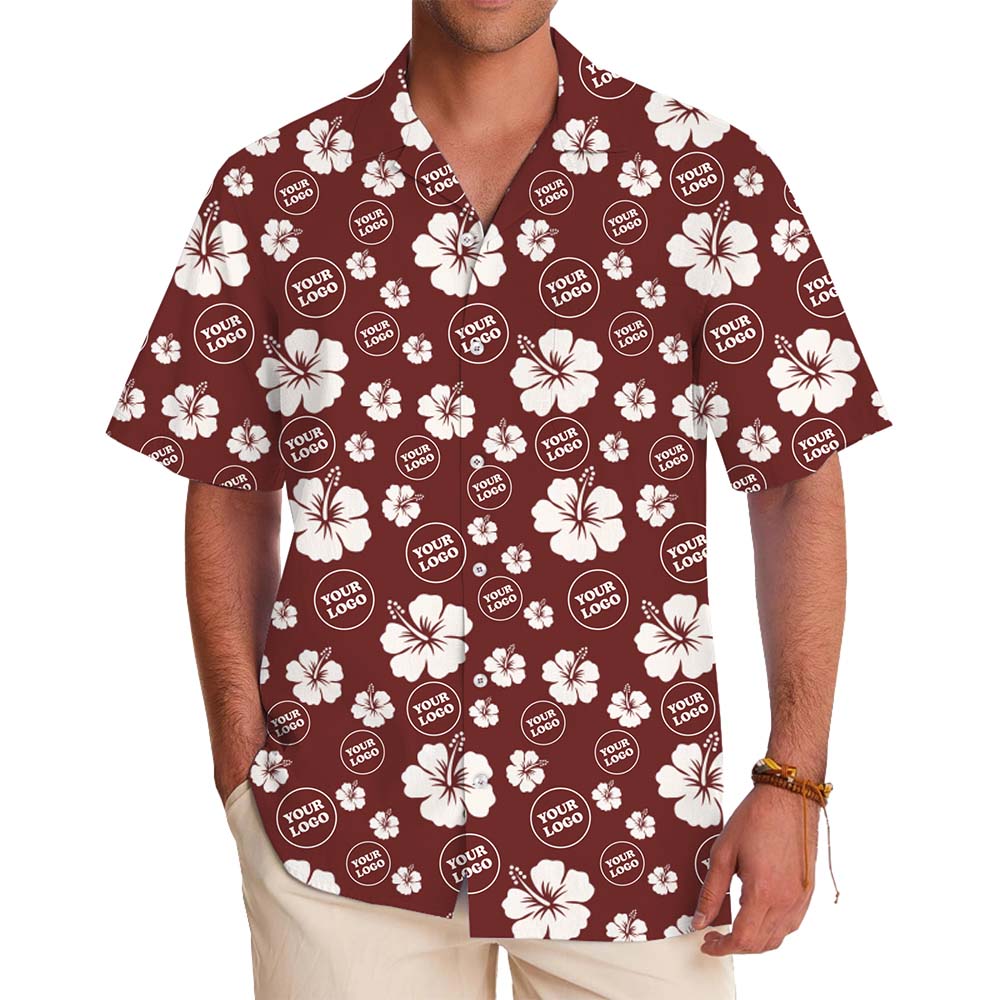 Hibiscus All Over Print Hawaiian Shirt With Custom Logo - variant image 1