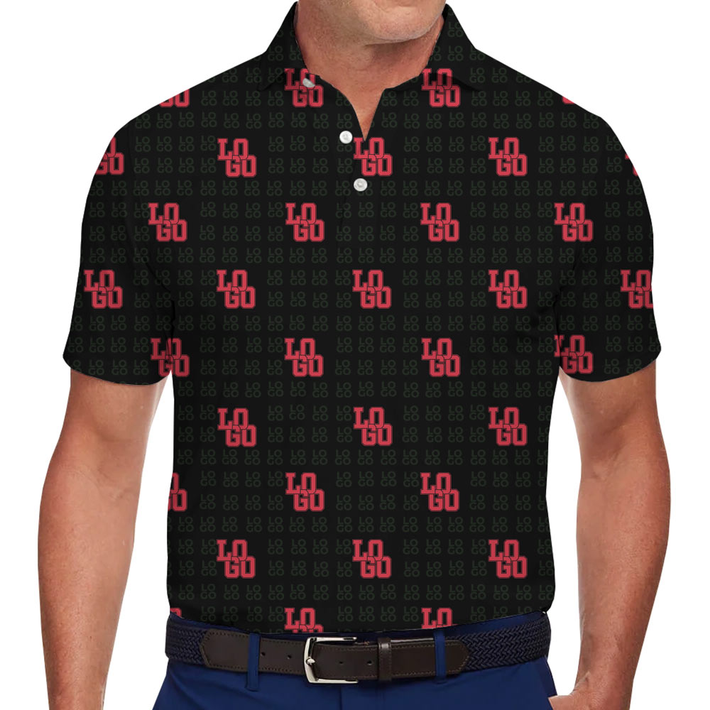 Custom Logo Pattern Polo Shirt - variant image 1