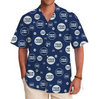 [Live Preview] Custom Logo For Business Or Groups Hawaiian Shirt