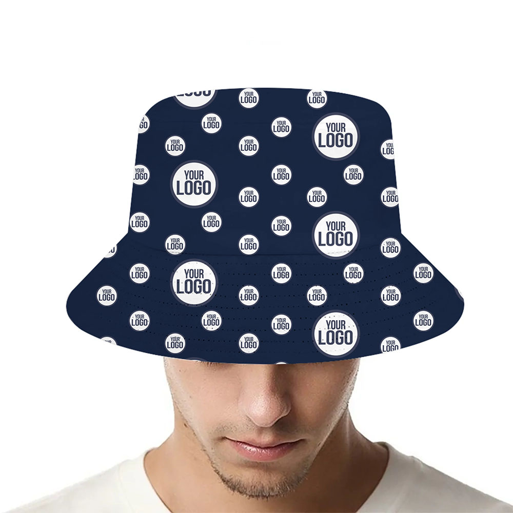 Minimalist Logo Pattern Bucket Hat With Preview - variant image 1