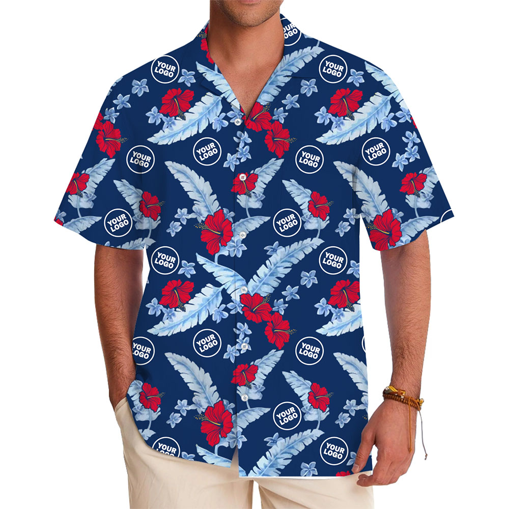 [Live Preview] Design Your Own Custom Floral Hawaiian Shirt With Logo - variant image 1